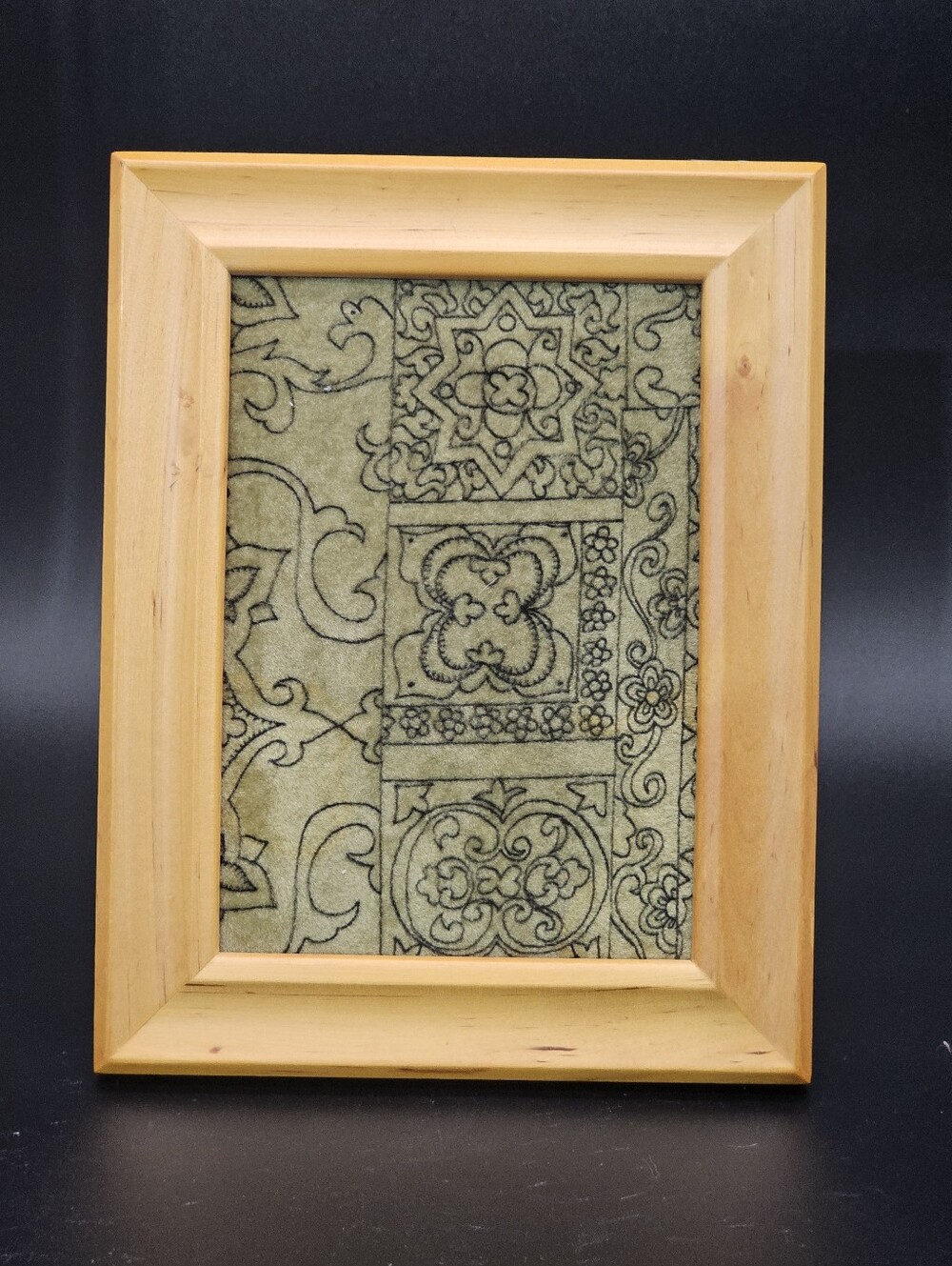 Framed 1970s Fabric